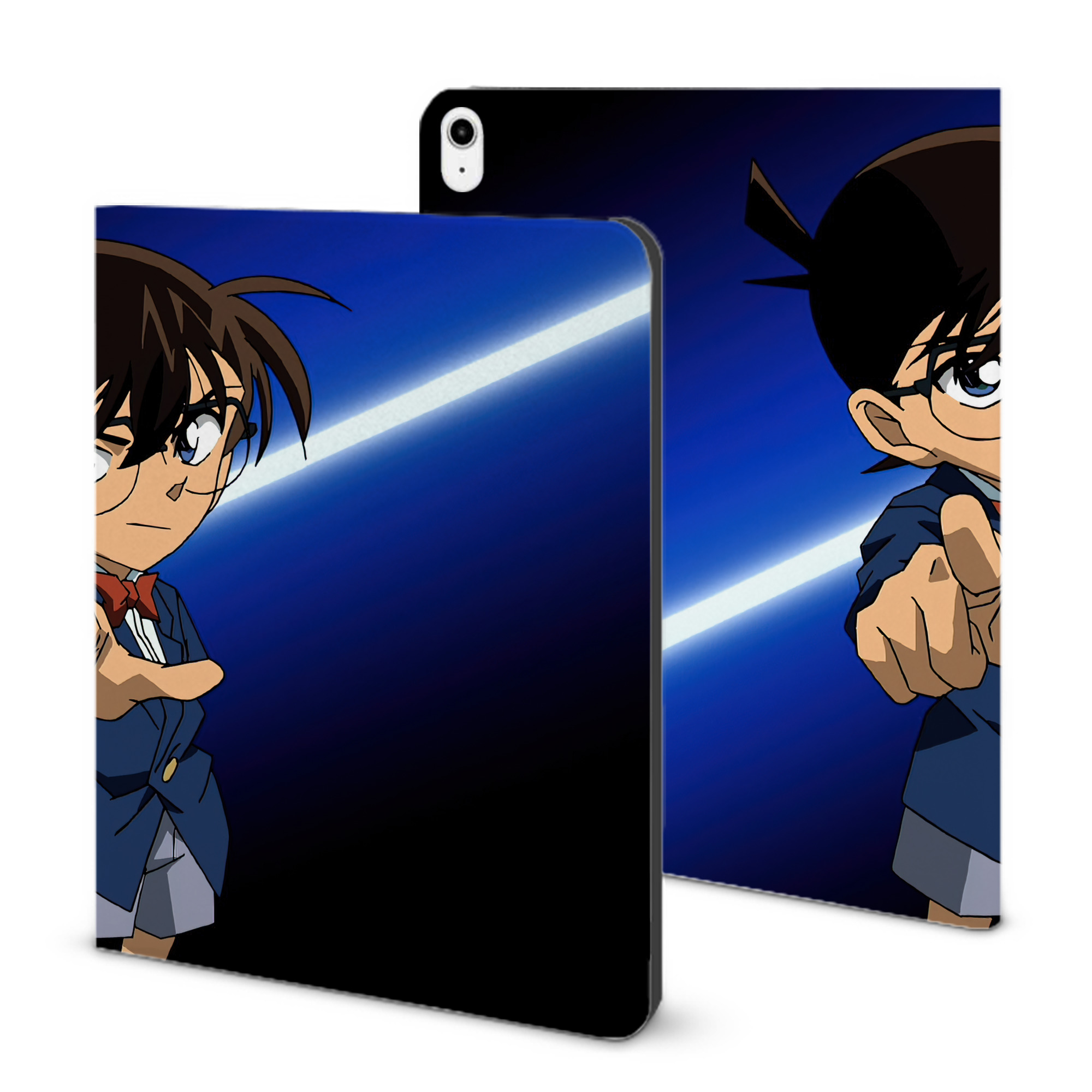 （画像用） 名探偵コナン Detective Conan IPadケース ペンホルダー付き ブックスタイルデザイン